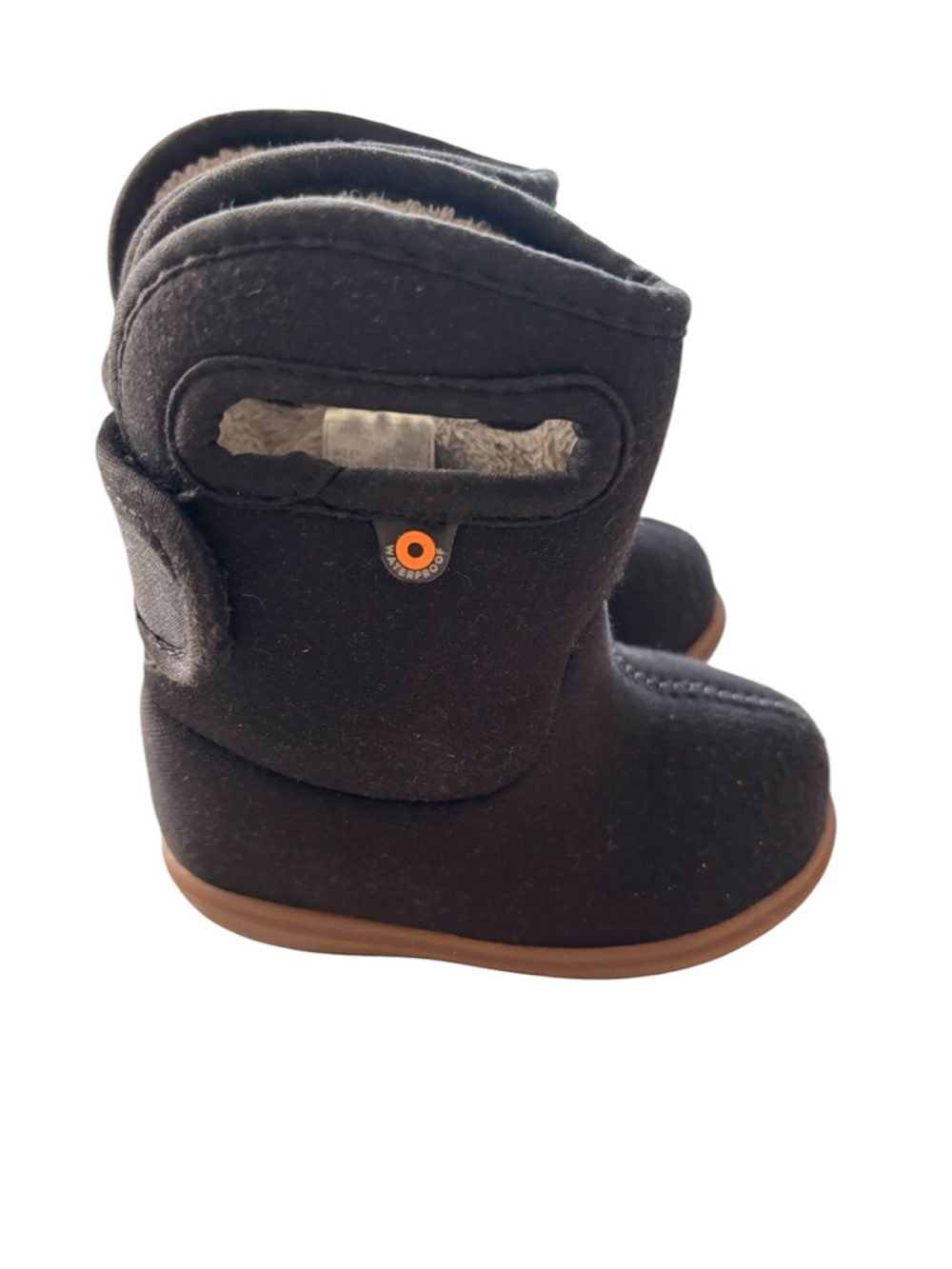 Bogs Black Baby Bogs II Rain Winter Boots Brown Soles SZ 4 Infant
